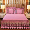 Lace Bed Skirt Set with Matching Pillowcases
