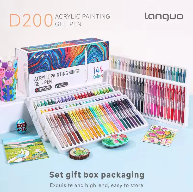 Vibrant Acrylic Gel Pens Set for Art & Writing