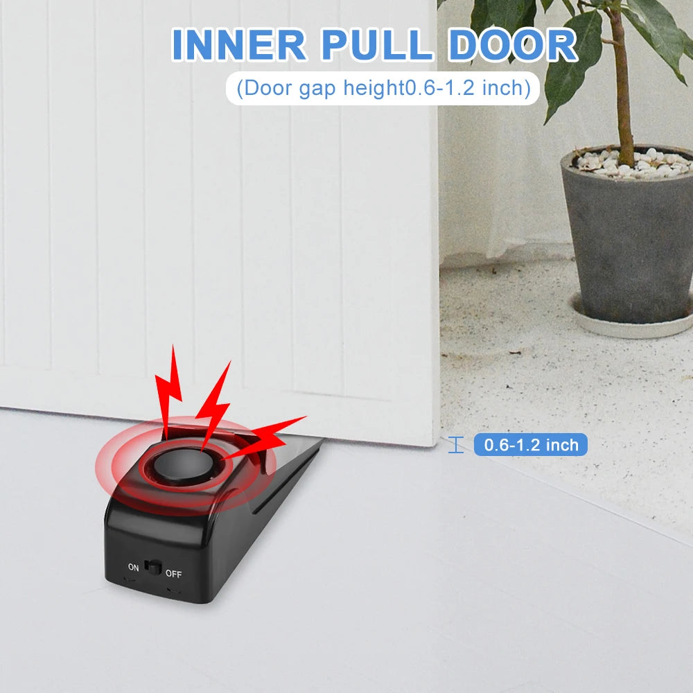 Portable Door Stop Alarm with 120dB Siren
