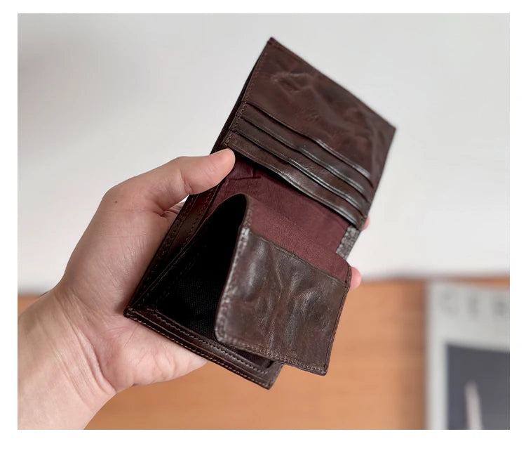 Vintage Genuine Leather Bifold Wallet