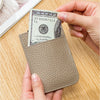 Slim Leather Card Holder with Quick-Access Pull Tab