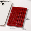 Slim Crocodile-Textured Cardholder Wallet