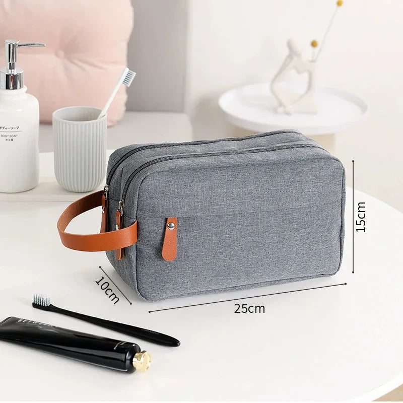 Foldable Travel Toiletry Bag – Large Capacity, Water-Resistant Oxford Organizer