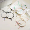 Enamel Cat & Flower Charm Bracelet