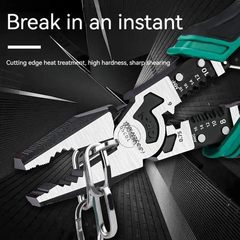 9-in-1 Multifunctional Wire Stripping Pliers with Crimping Action