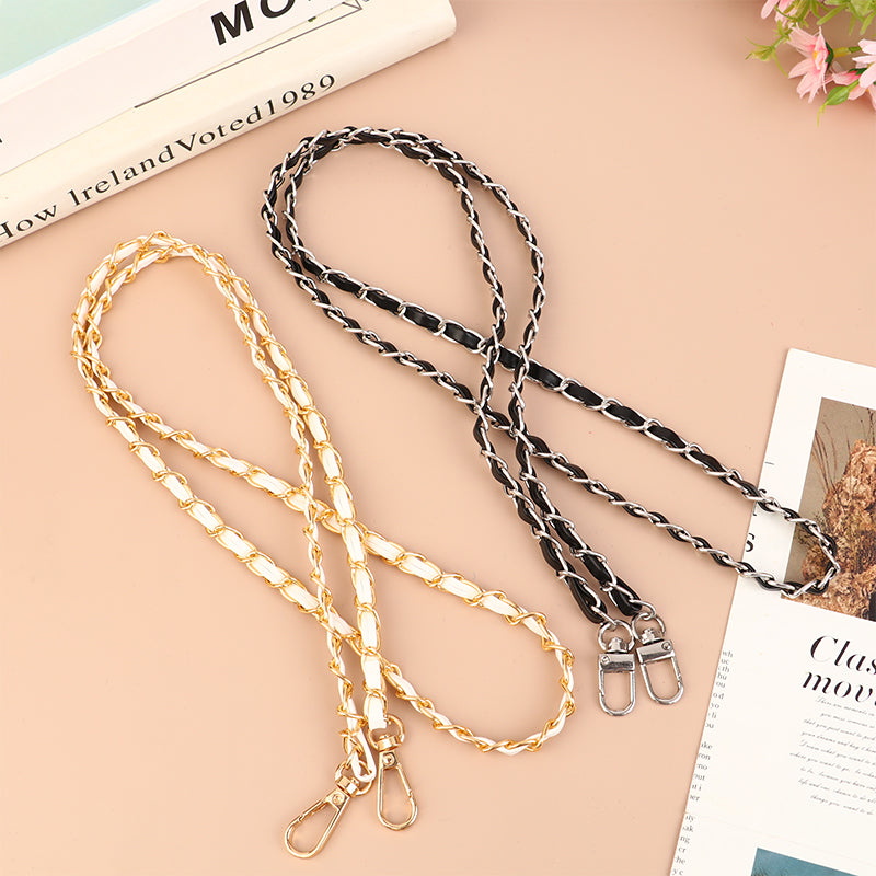 120cm Leather-Trimmed Chain Bag Strap