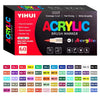 72-farbiger Acrylfarbe-Marker-Set mit Pinselspitzen