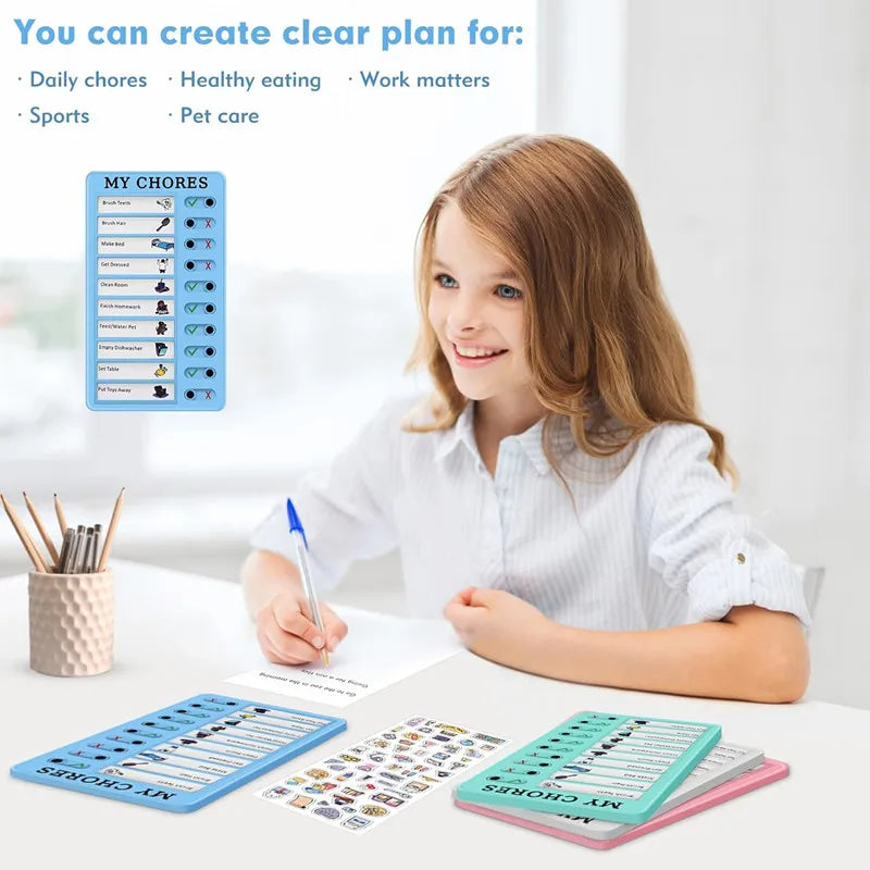Reusable Kids Chore Chart with Daily Task Checklist