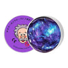 Storage tin of Wen-Qing Slime featuring a vibrant purple and blue substance.