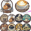 DIY Diamond Art Coaster Set with Holder – 8 Acrylic Coasters for Home Decor and Gifting