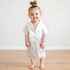 Satin Baby Pajama Jumpsuit with Button-Up Front