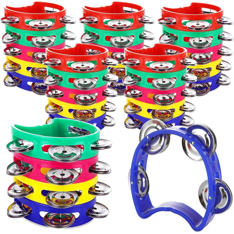 Handheld Tambourine with Jingle Bells for Kids