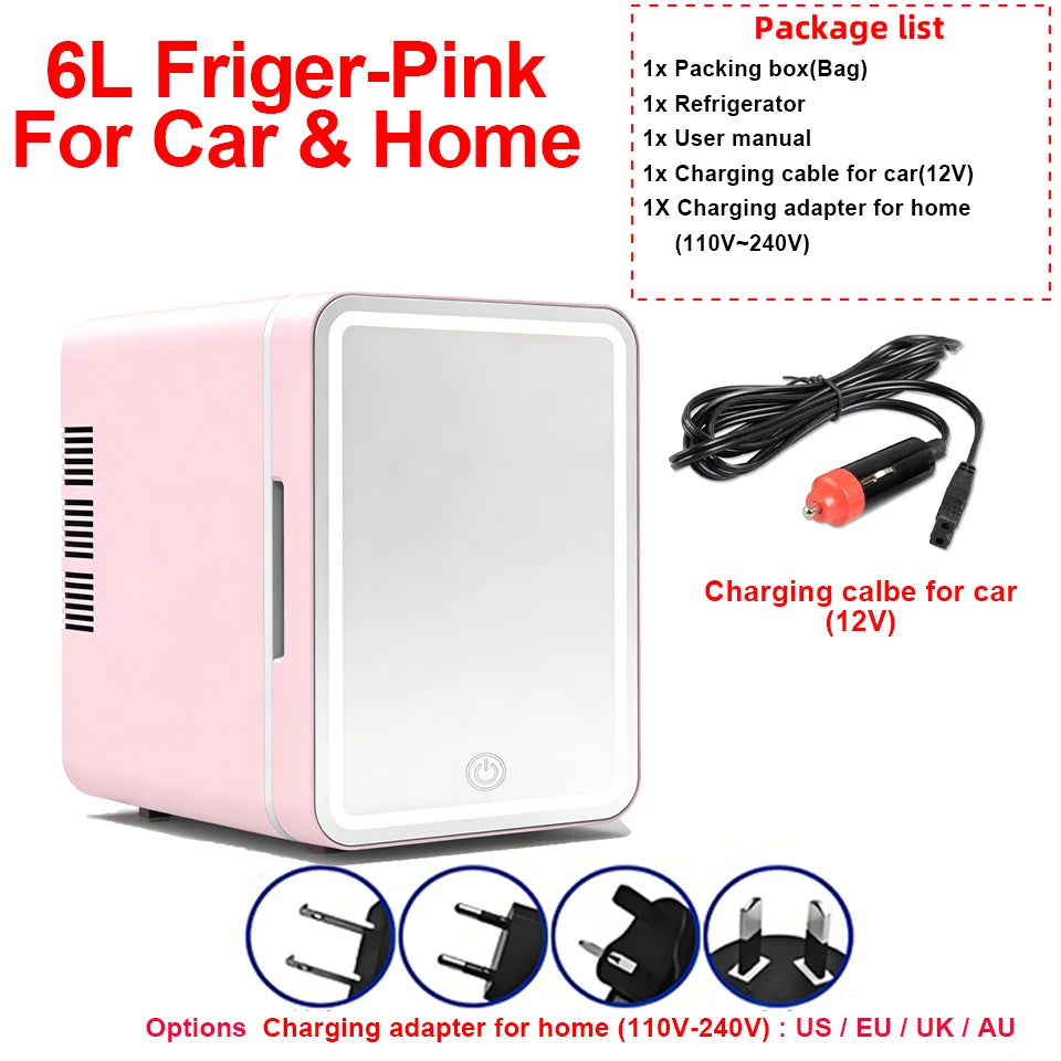 Mini Réfrigérateur Portable LED pour Voiture et Maison