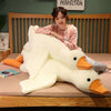 Oversized White Goose Plush Toy & Sofa Cushion