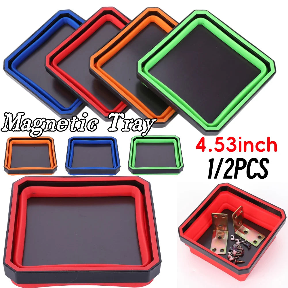 Collapsible Magnetic Parts Tray with Silicone Bowl