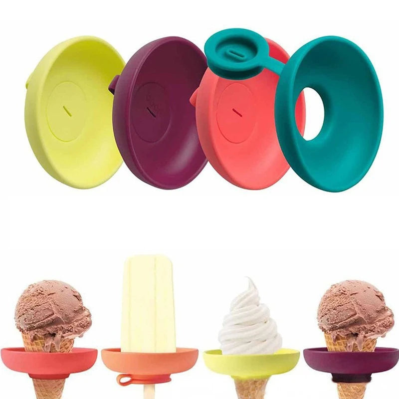 Silicone Popsicle Holder - Anti-Drip Reusable Ice Cream Stick Protector for Kids