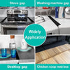 Various gap covers for kitchen appliances including stove, washing machine, desktop, and chicken coop nest box.