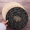 Wooden Pendulum Board with Celestial Design for Divination and Home Decor