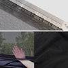 Close-up of a black mesh sun shade cover for car windows, showing its texture and detail.