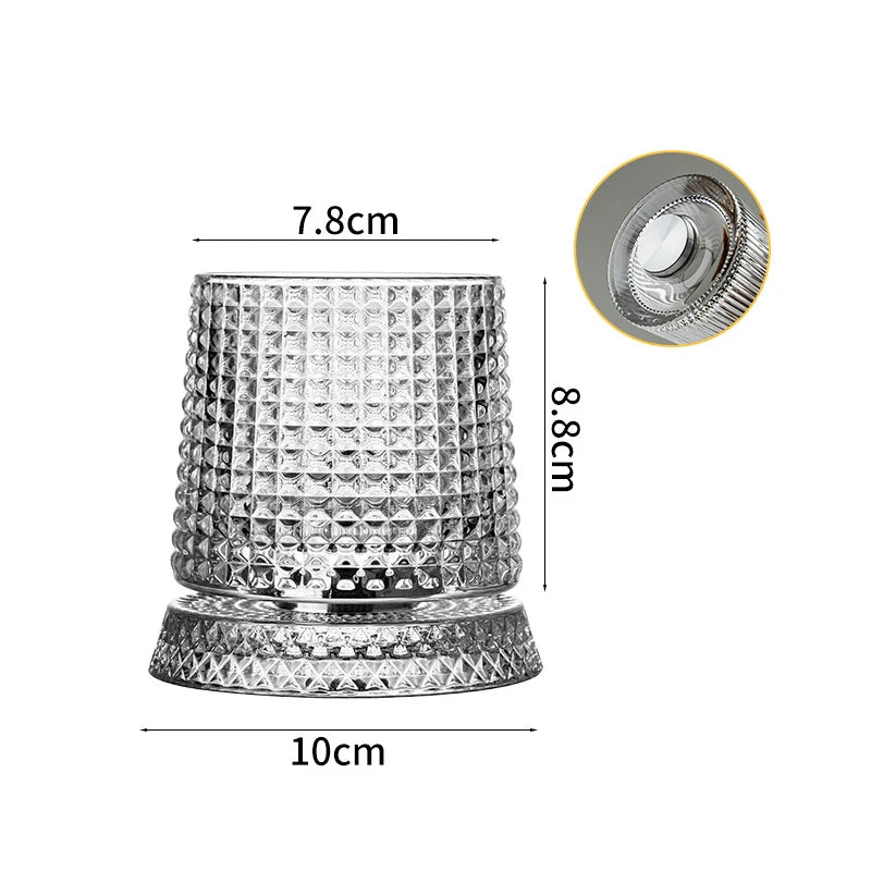 Crystal 360 Rotating Whiskey Glass