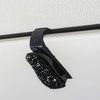 Black crystal rhinestone clip for securing sun visor sunglasses