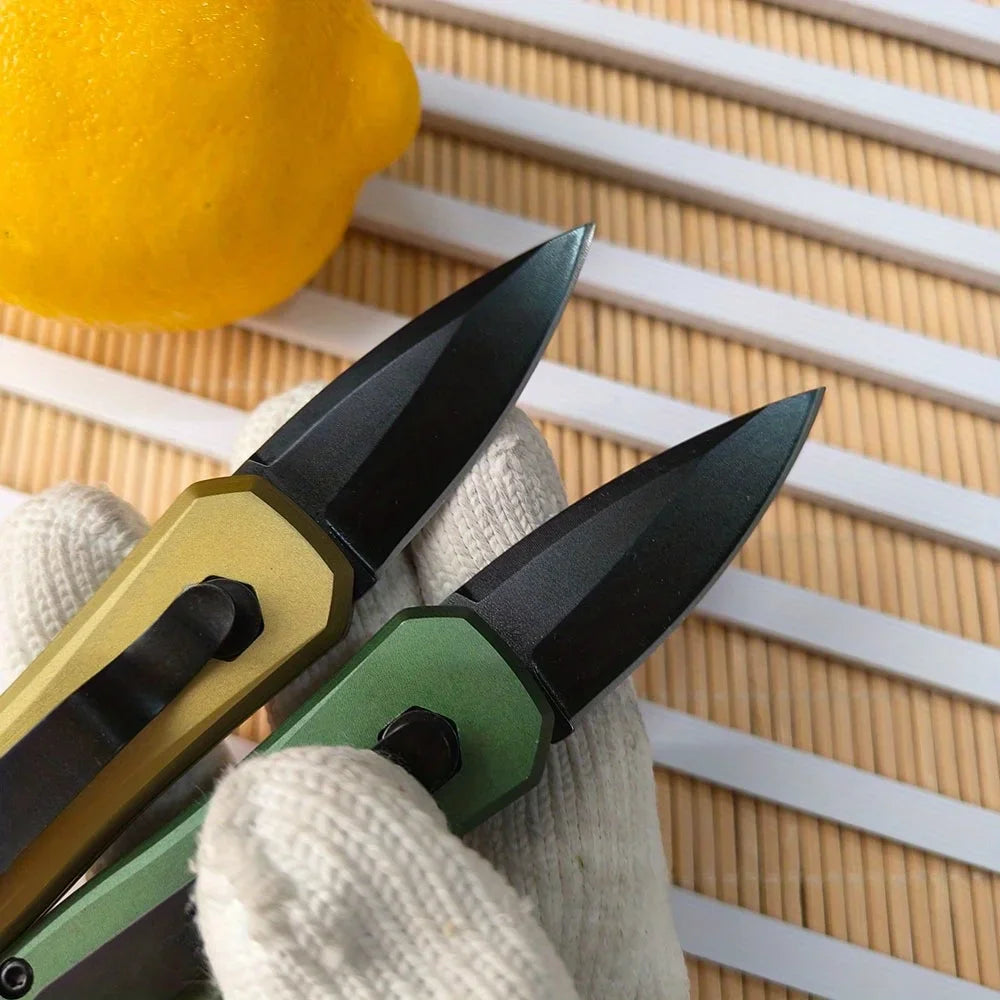 Compact Folding Pocket Knife with Aluminum Alloy Handle