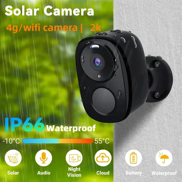 Cámara de Seguridad Solar con 4G/WiFi y Visión Nocturna