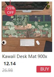 A desk mat featuring a nature design, used as an extended mousepad for a computer.