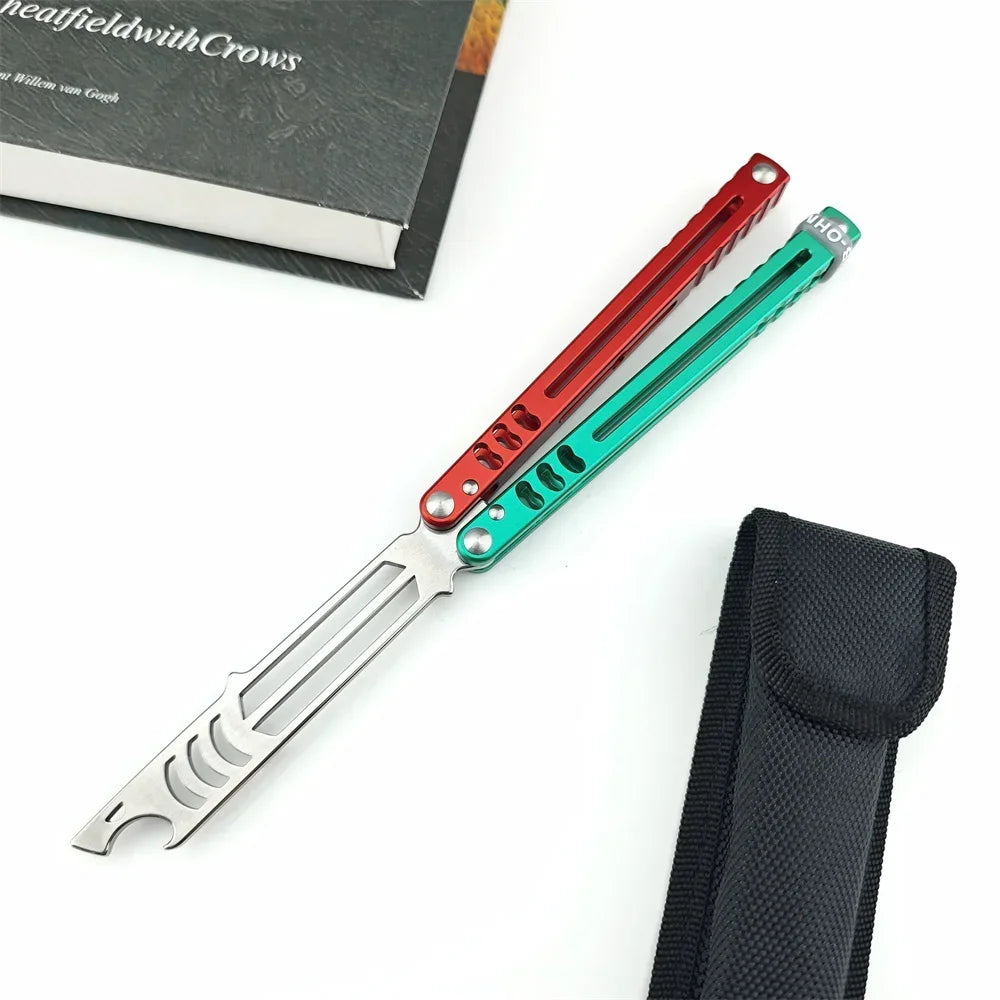 Balisong Training Knife with 440C Blade and Aluminum Alloy Handles