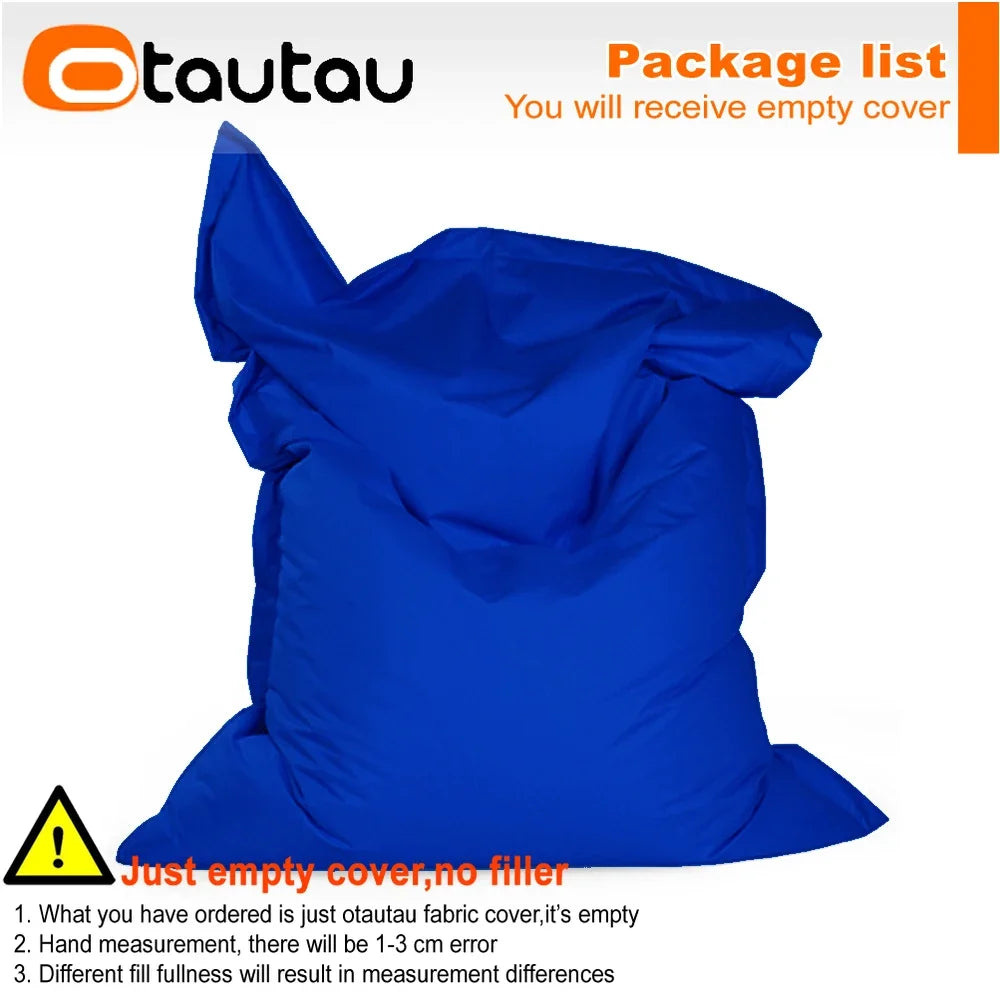 Waterproof Oxford Bean Bag Cover – Large Corner Pouf Shell (Filler Not Included)