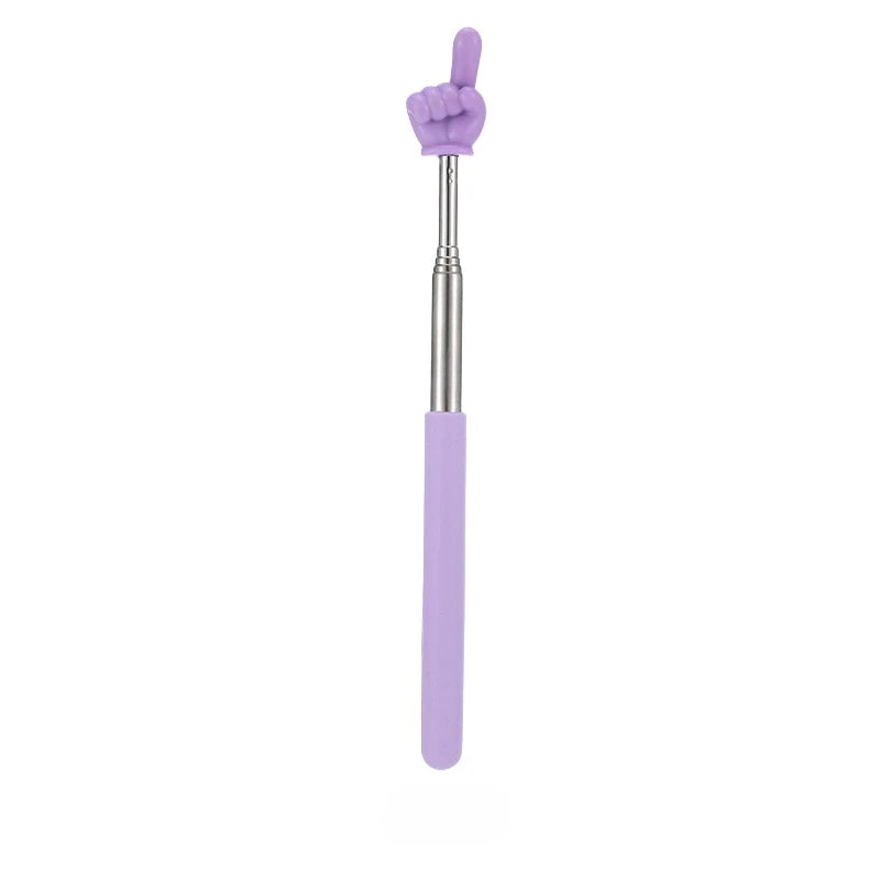 Telescopic Stainless Steel Teaching Pointer with Finger Design