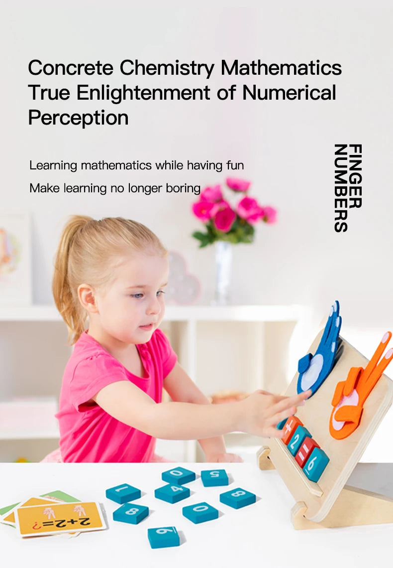 Wooden Finger Counting Math Toy for Kids