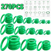 A collection of 270 automotive air conditioning O-ring gaskets in various sizes and materials.