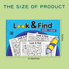A box of Look & Find Shape/Color activity books for children, showing examples of animals and various objects.