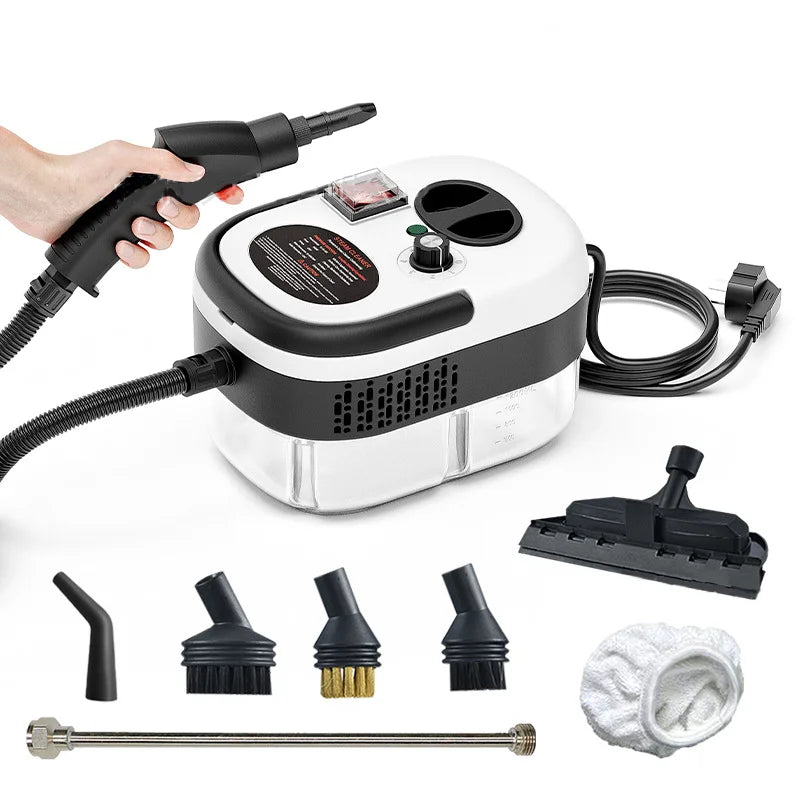 2500W High-Pressure Steam Cleaner with Multi-Surface Attachments