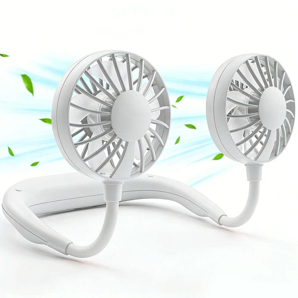 Ventilateur de Nuque Portable à Double Tête