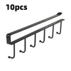 6-Hook Under Cabinet Storage Rack for Kitchen and Closet Organization