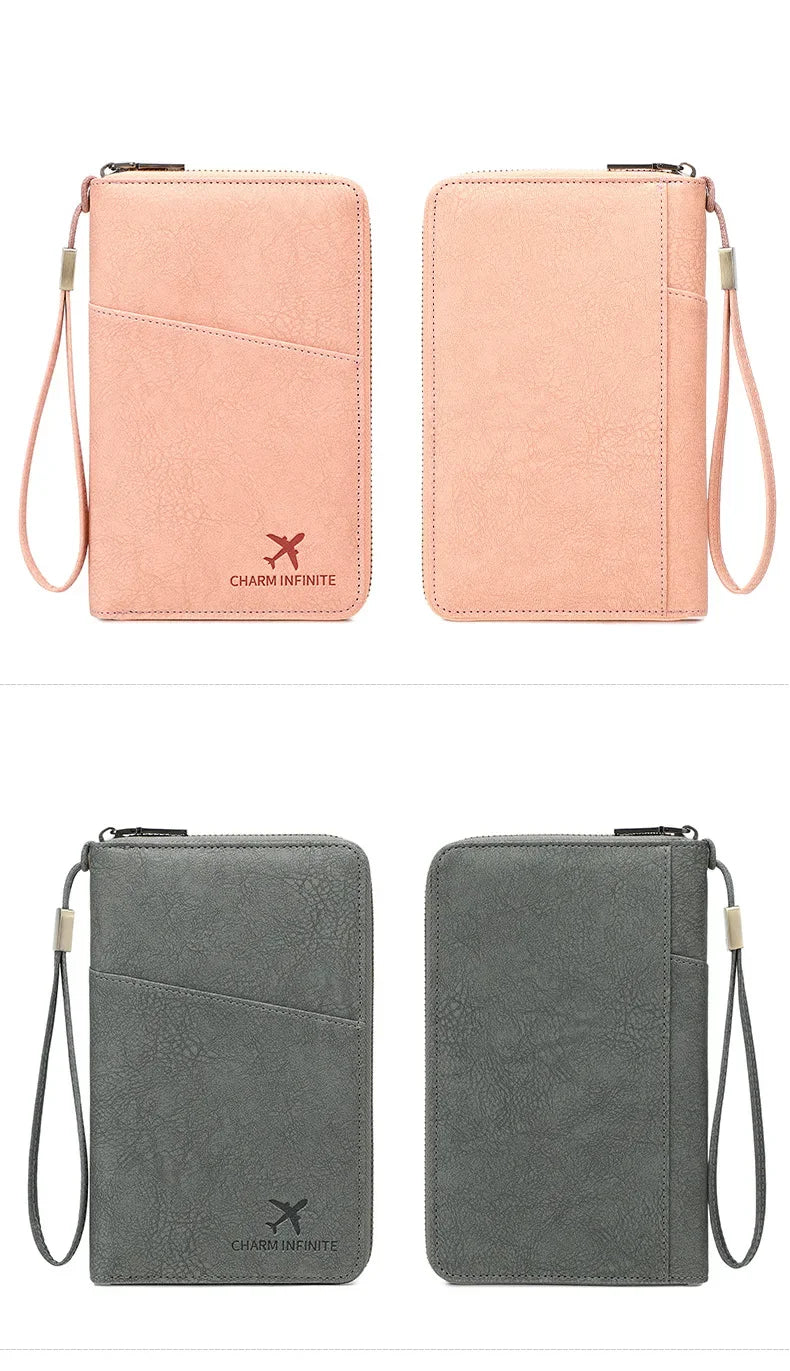 RFID Blocking Travel Passport Holder and Document Organizer