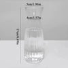 Clear Striped Plastic Flower Vase for Desk & Home Decor