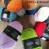 4-Ply Soft Cotton Blend Yarn for Knitting and Crochet