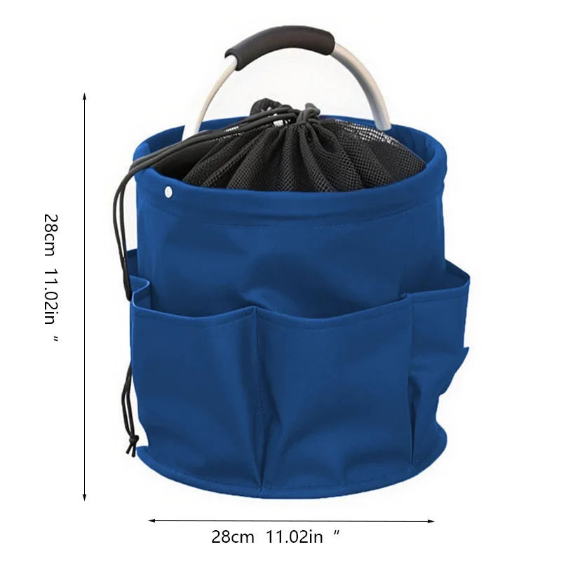 Foldable 17L Storage Organizer Basket with Carry Handle
