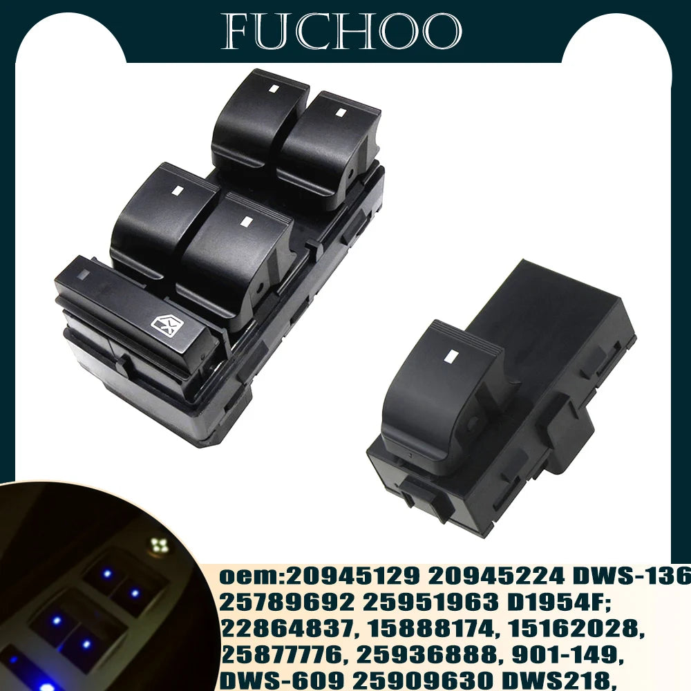 Master Power Window Control Switch for Chevy, GMC & Buick