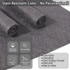 Gray stain resistant microfiber cleaning cloths showing features like high water absorption and non-shedding