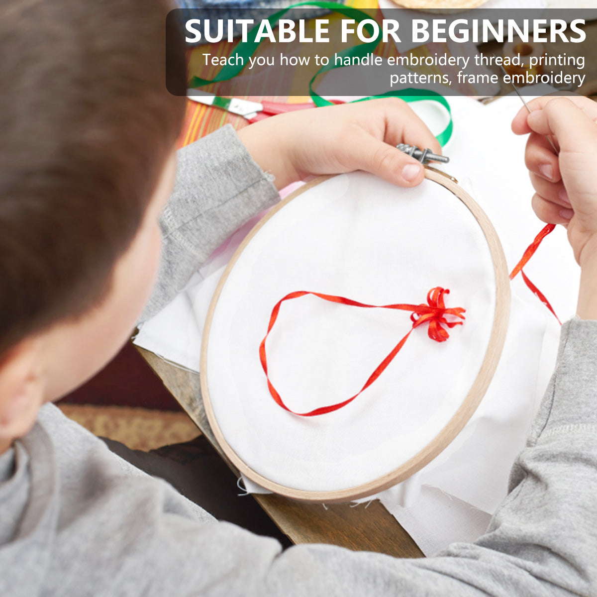 Embroidery Stitch Practice Kit with 30 Stitches for Beginners