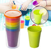 Reusable Rainbow Plastic Drink Set