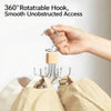 360° Rotating Multi-Hook Closet Organizer for Belts, Scarves, and Ties