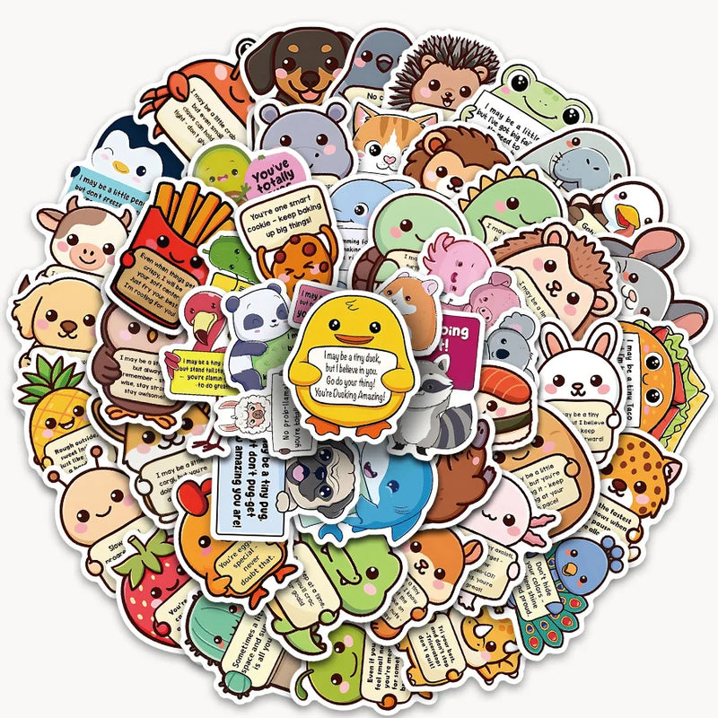 Cute Animal Stickers with Positive Affirmations
