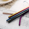 Reusable Stainless Steel Drinking Straws with Cleaning Brush