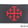 Embroidered Crusader Cross Tactical Patch with Hook and Loop Backing