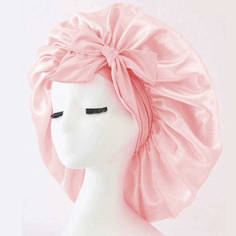 Bonnet de nuit en satin ajustable
